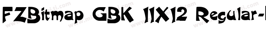 FZBitmap_GBK_11X12 Regular字体转换